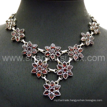 NEW !! Sweet Ruby 925 Silver Handmade Necklace /online Collection Indian Jewelry /Sterling Silver Jewelry NKCT1012-2